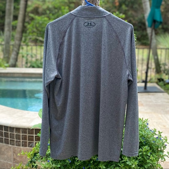 NWOT Under Armour Grey Jacket Mens’ Large Half-zip Carbon Heather - Picture 4 of 10